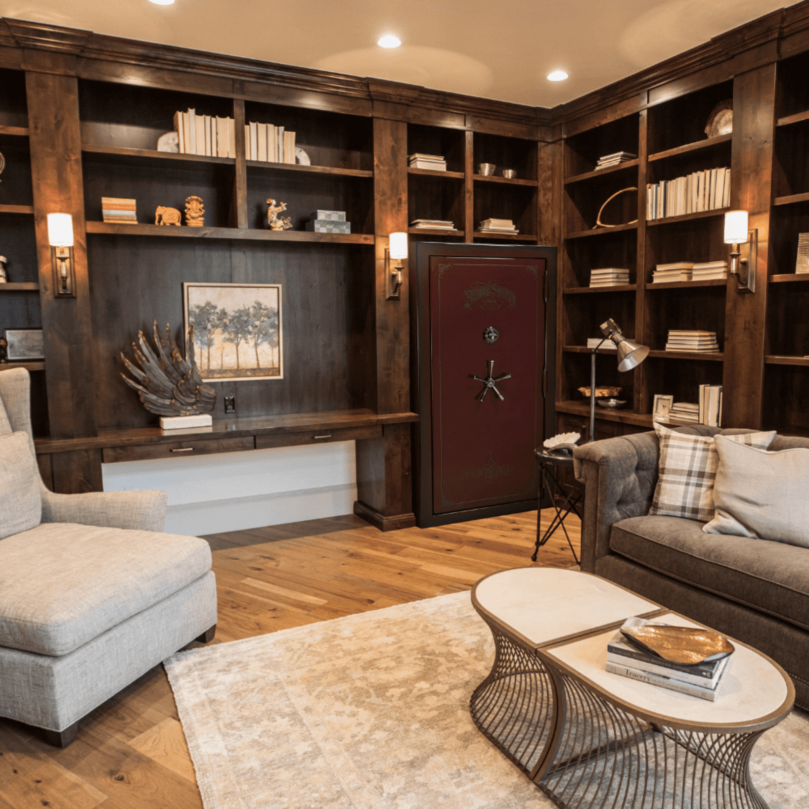 library room in a house with safe