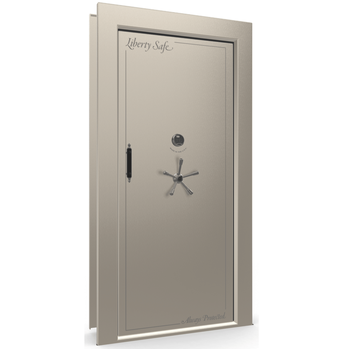 Vault Door Series | In-Swing | Right Hinge | Champagne Gloss | Electronic Lock - closed