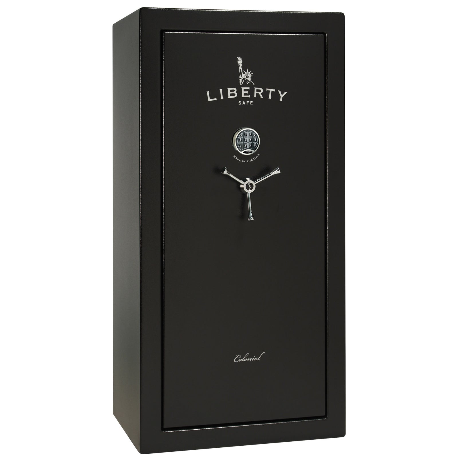 Colonial Series | Level 4 Security | 75 Minute Fire Protection | 23 PRO FLEX | DIMENSIONS: 60.5"(H) X 30"(W) X 22"(D*) | Black Textured | Electronic Lock - Closed
