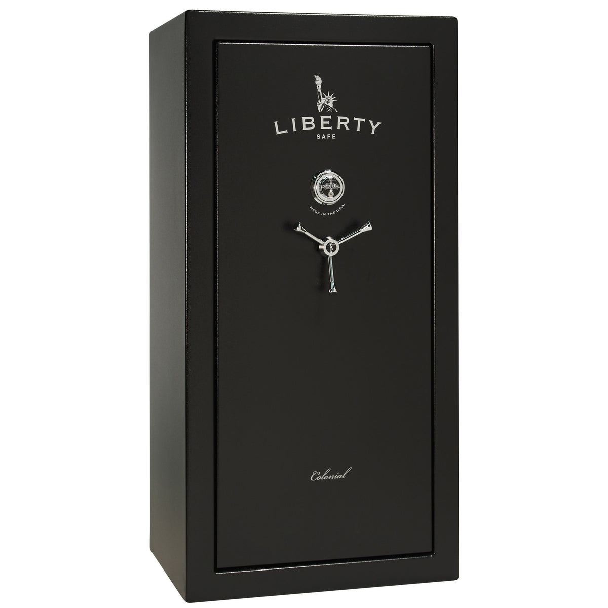 Colonial Series | Level 4 Security | 75 Minute Fire Protection | 23 PRO FLEX | DIMENSIONS: 60.5"(H) X 30"(W) X 22"(D*) | Black Textured | Mechanical Lock - Closed
