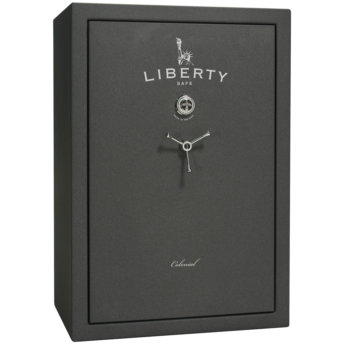 Colonial Series | Level 4 Security | 75 Minute Fire Protection | 35 | DIMENSIONS: 60.5"(H) X 42”(W) X 22"(D*) | Granite Textured | Mechanical Lock - closed