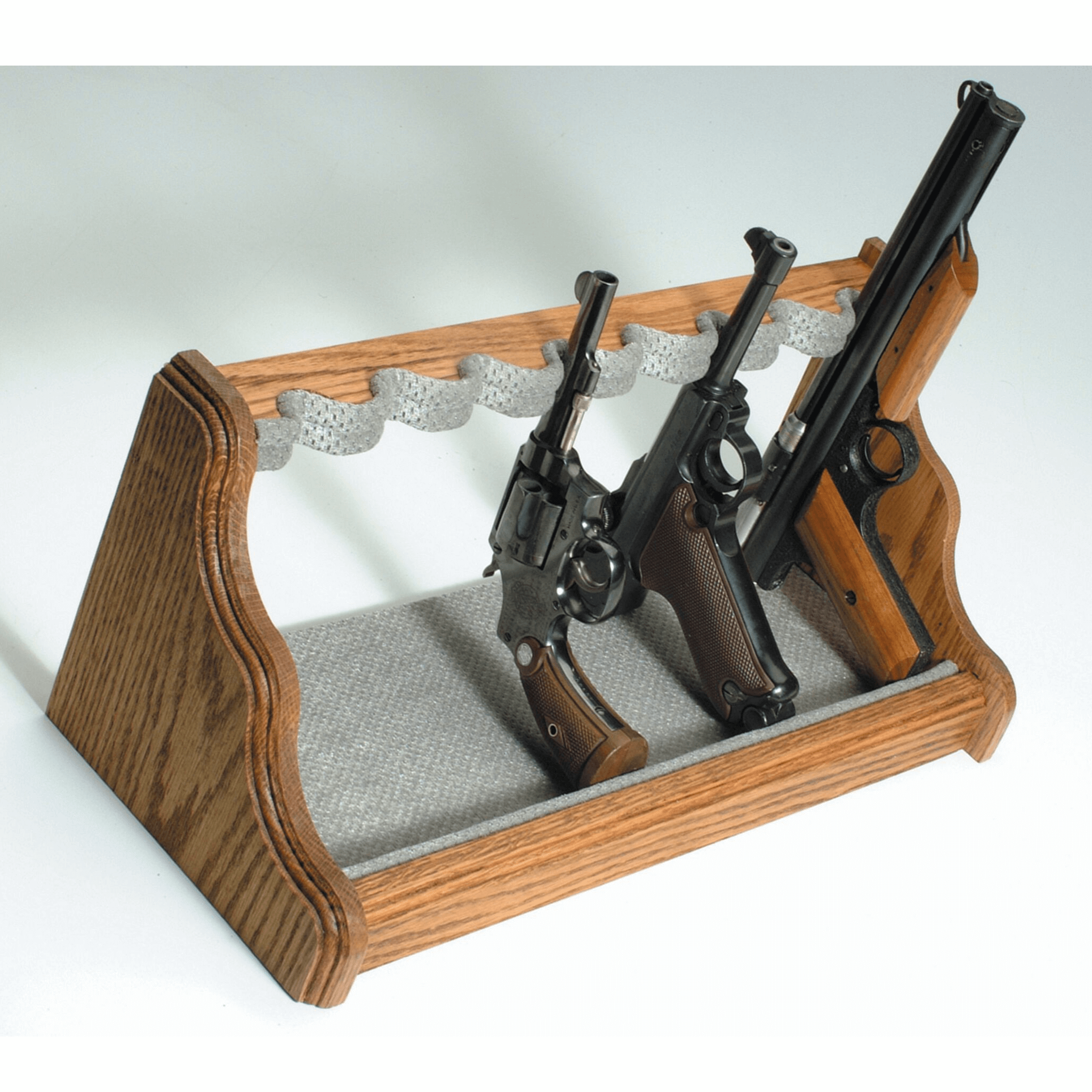 Oak Wall Mount Gun Racks